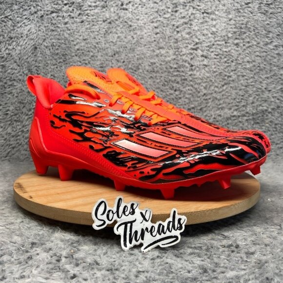 Adidas Adizero 12.0 Poison Football Cleats Size 12 Men Solar Red Black IG7207 main image 6